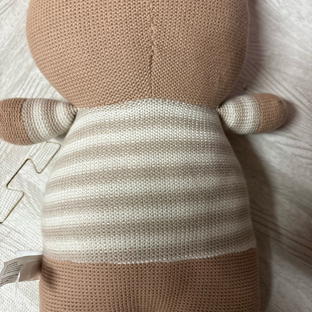 Living Textiles Brody Bear Knitted Cotton Huggable Stuffed Animal - Picture 4 of 4